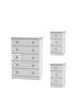 image of swift-clarence-3-piece-ready-assembled-package--nbsp5-drawer-chest-and-2-bedside-chests