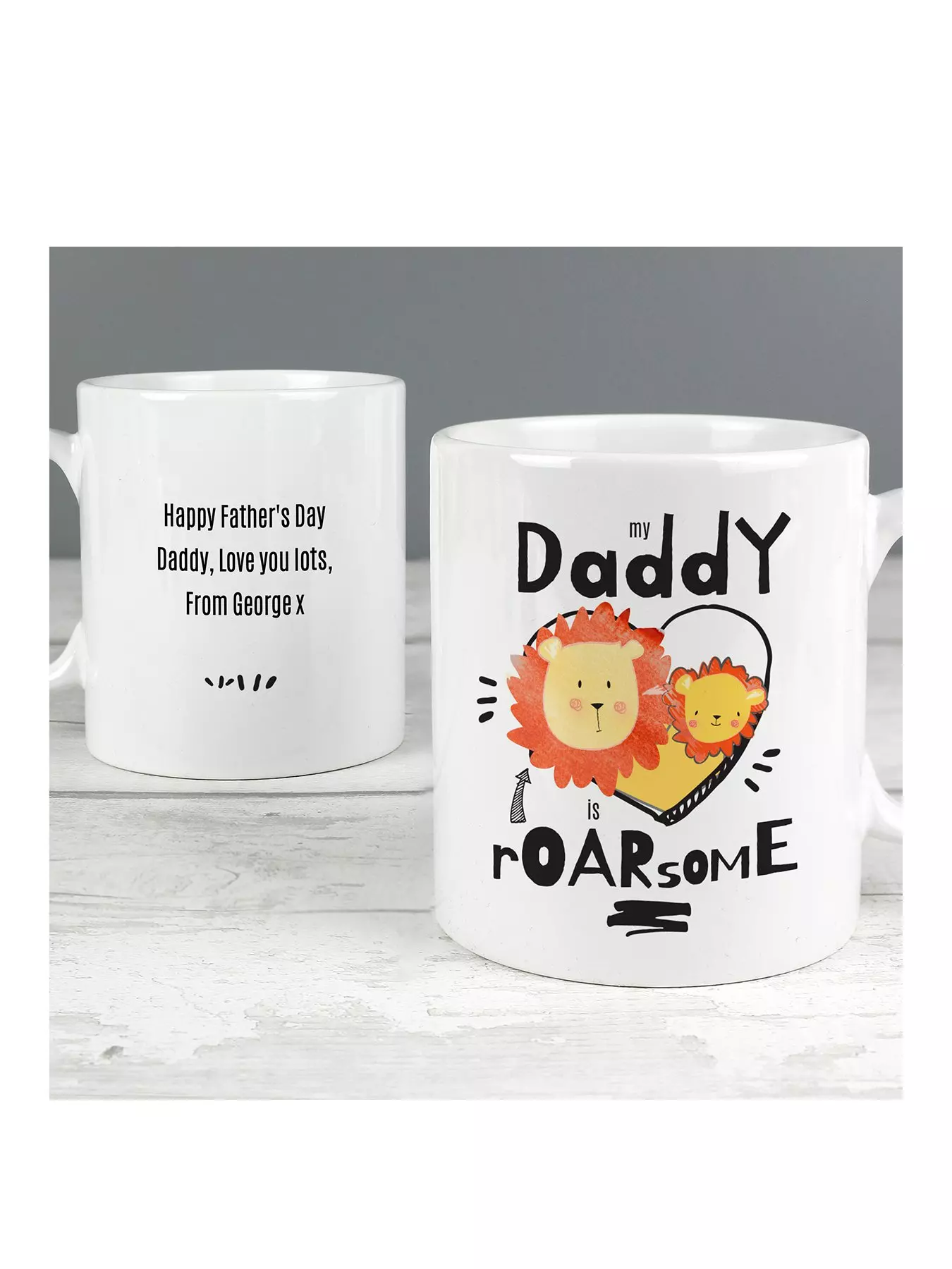 Personalized Name Dad Kid Matching Bluey Family Mug For Father