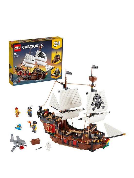 front image of lego-creator-31109-3in1-pirate-ship-inn-amp-skull-island
