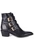  image of barbour-international-ruby-leather-buckle-detail-ankle-boot-black