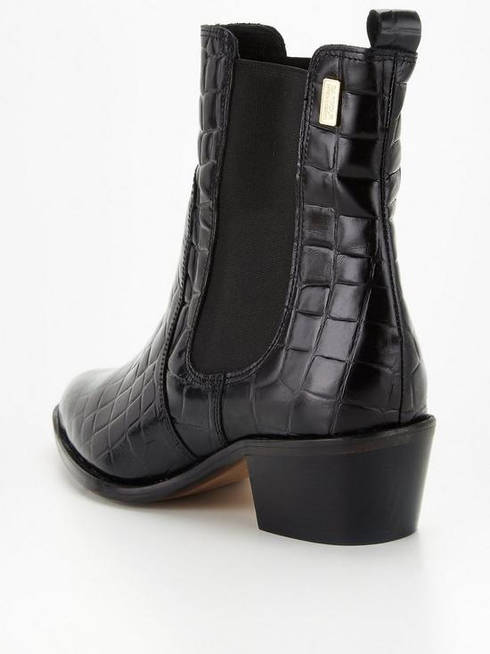 stillFront image of barbour-international-zara-leather-pointed-toe-ankle-boot-black