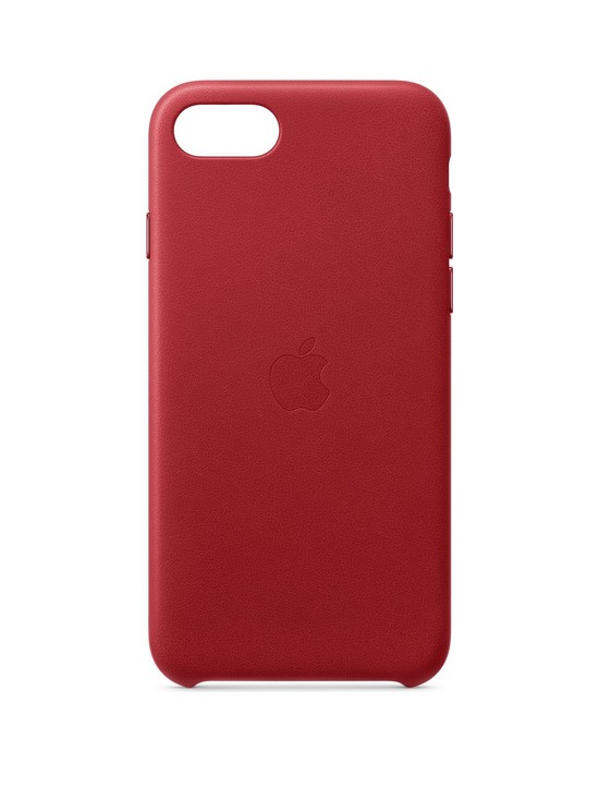 front image of apple-iphonenbspse-leather-case-red