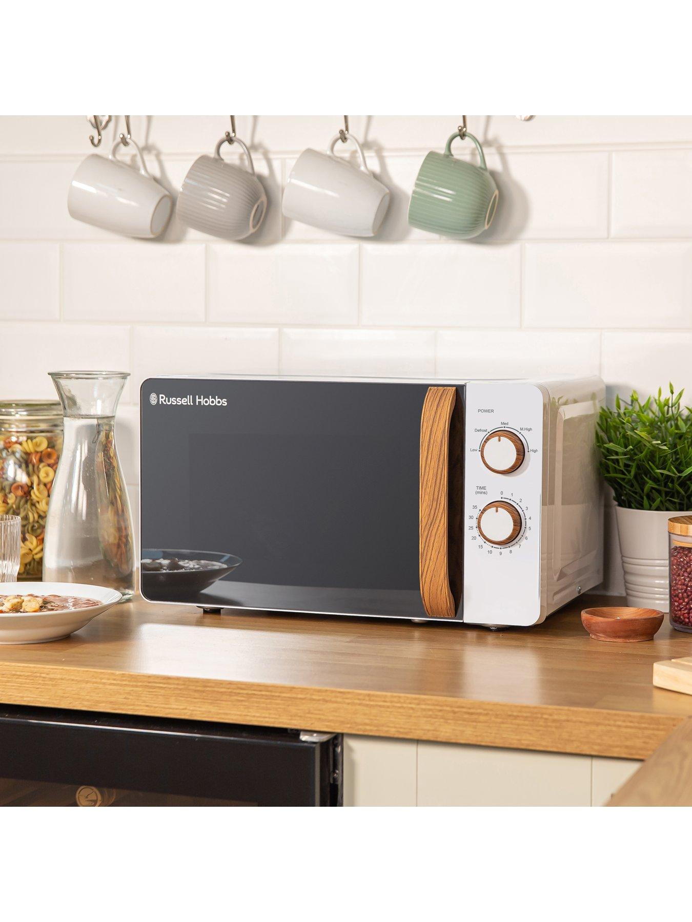 Image 3 of 8 of Russell Hobbs RHMM713 Scandi Compact White Manual Microwave