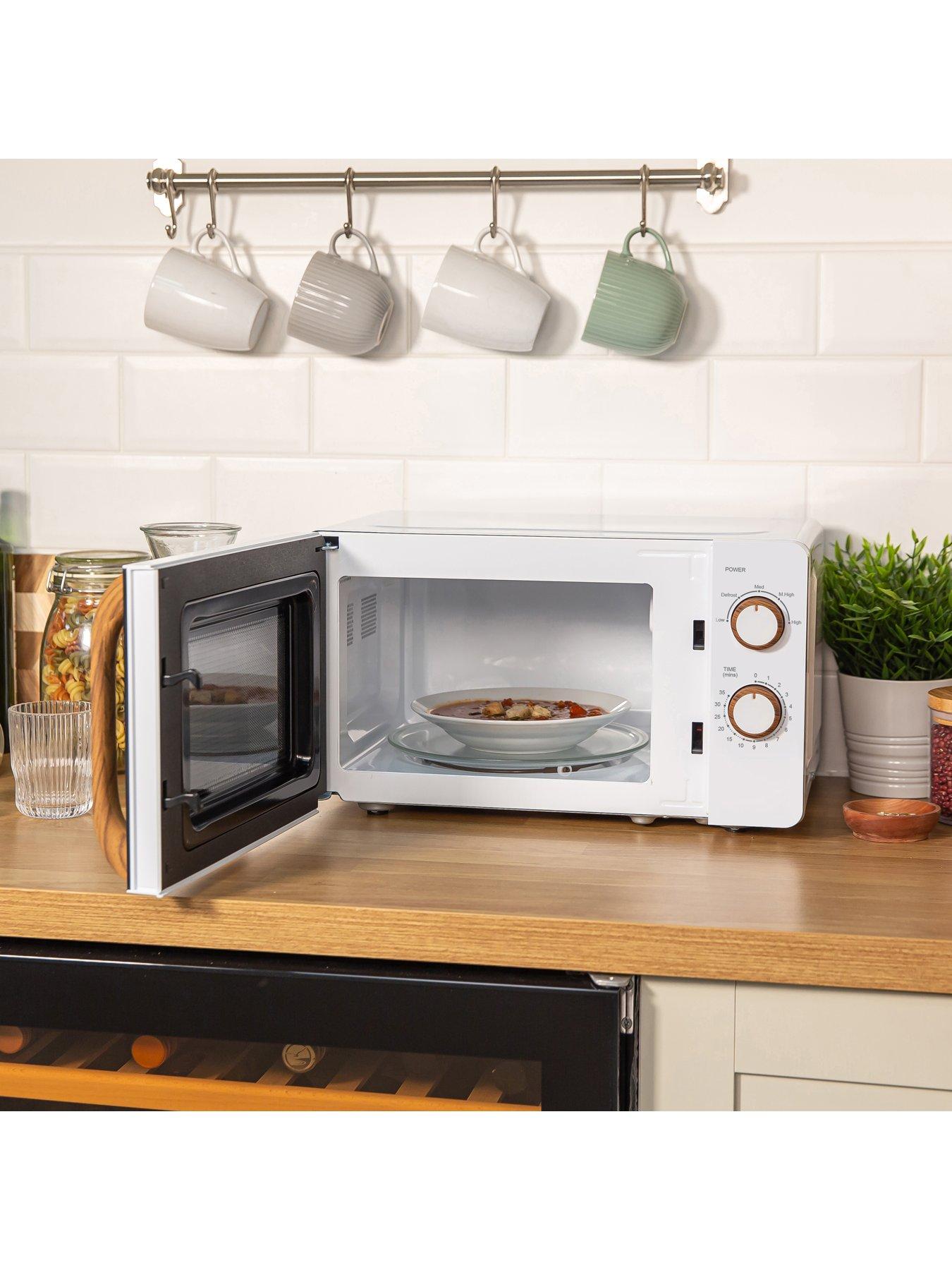 Image 4 of 8 of Russell Hobbs RHMM713 Scandi Compact White Manual Microwave