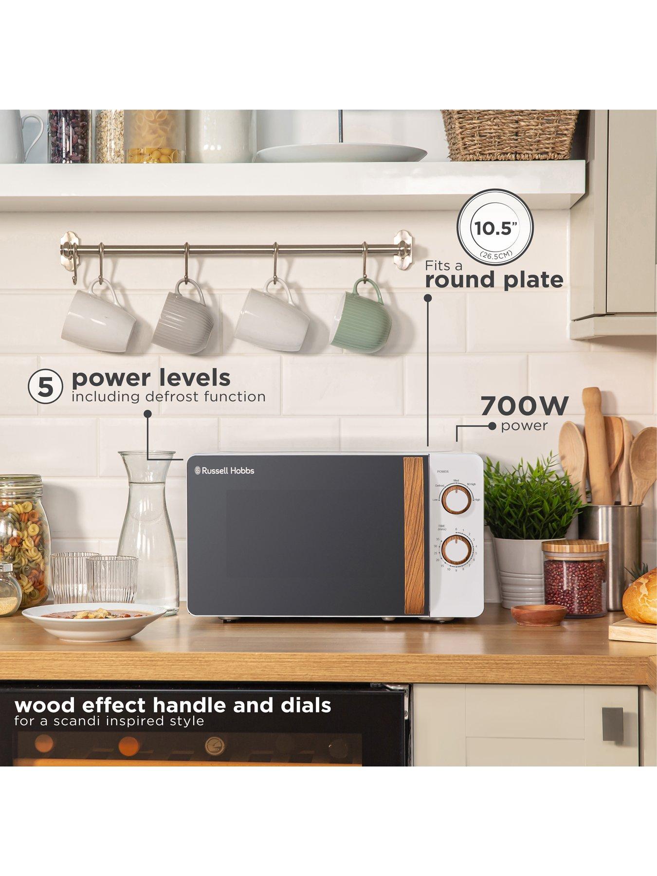Image 7 of 8 of Russell Hobbs RHMM713 Scandi Compact White Manual Microwave