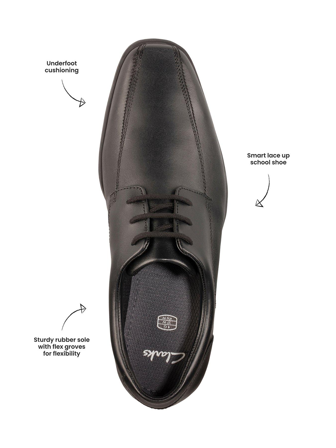 Image 4 of 7 of Clarks Youth Scala Step Lace Up School Shoe - Black