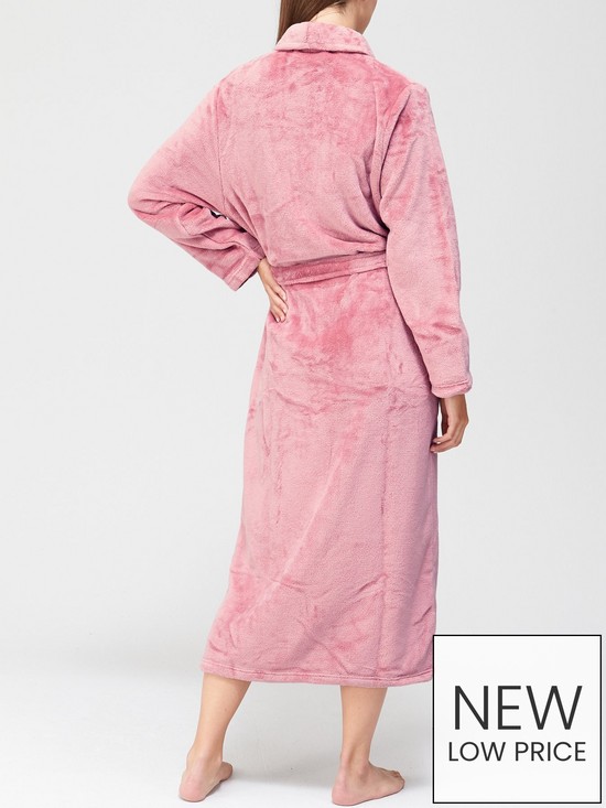 stillFront image of v-by-very-longer-length-super-soft-dressing-gown-rose-pink