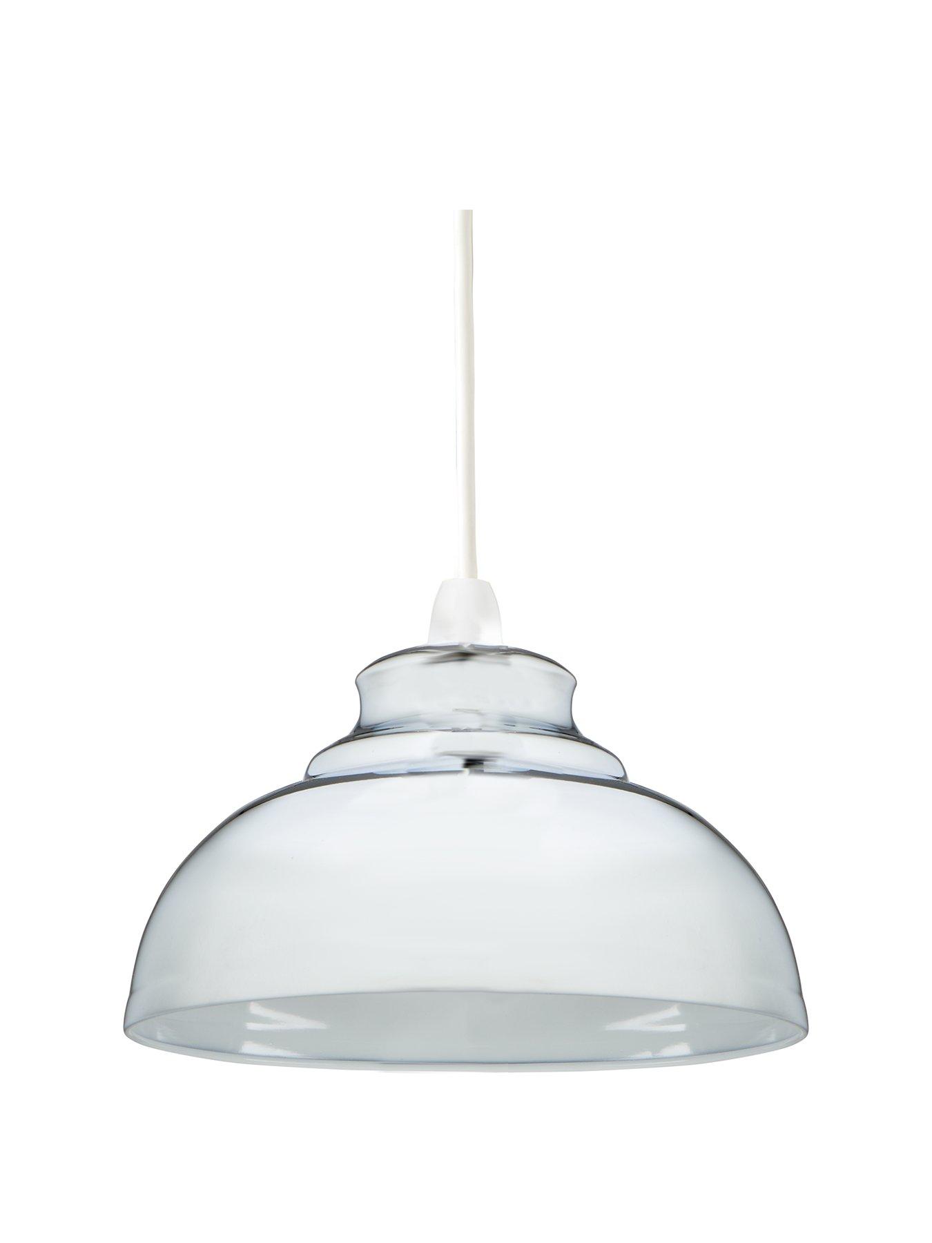Product photograph of Everyday Dome Spun Metal Shade - Chrome from very.co.uk