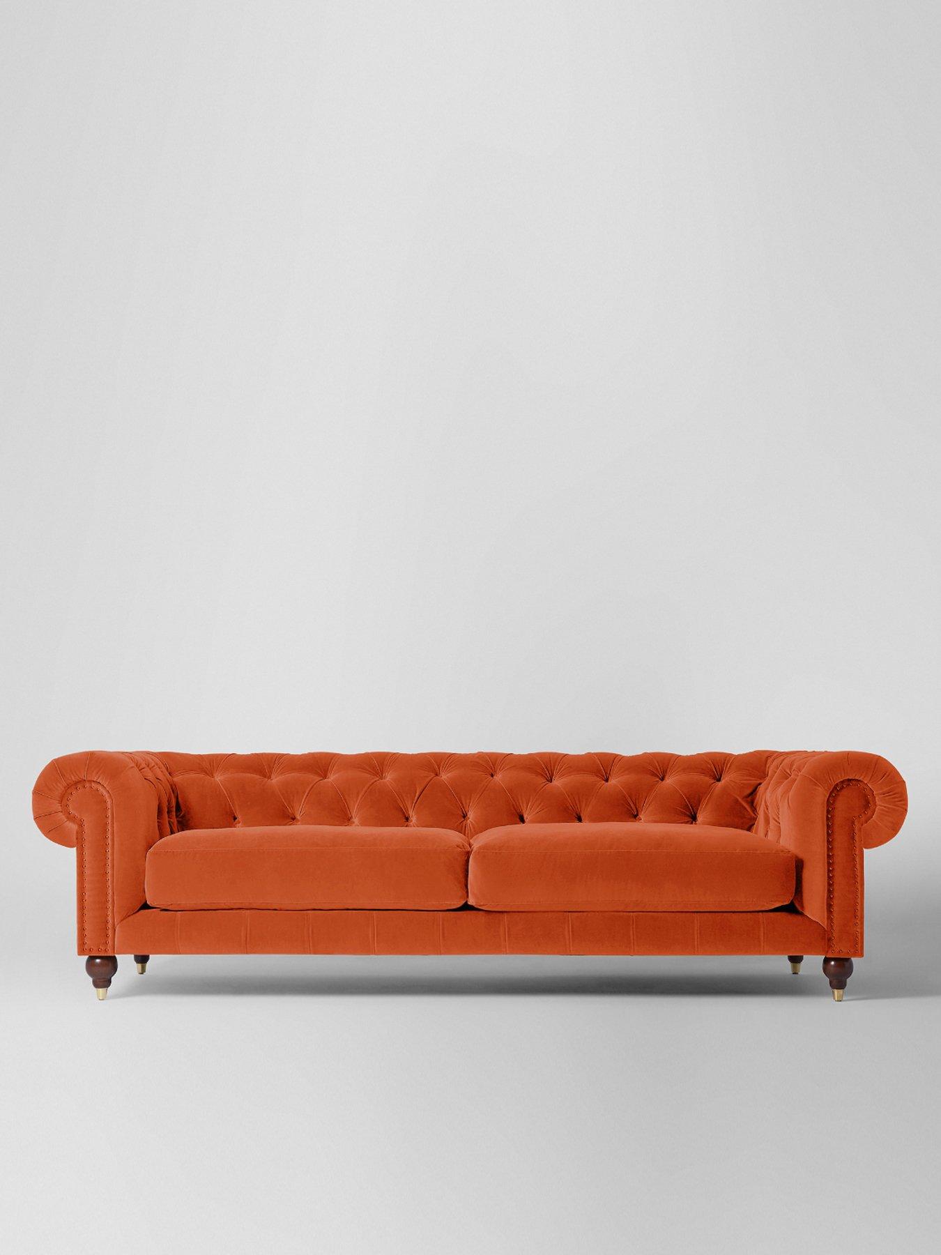 Product photograph of Swoon Winston Fabric 4 Seater Sofa from very.co.uk
