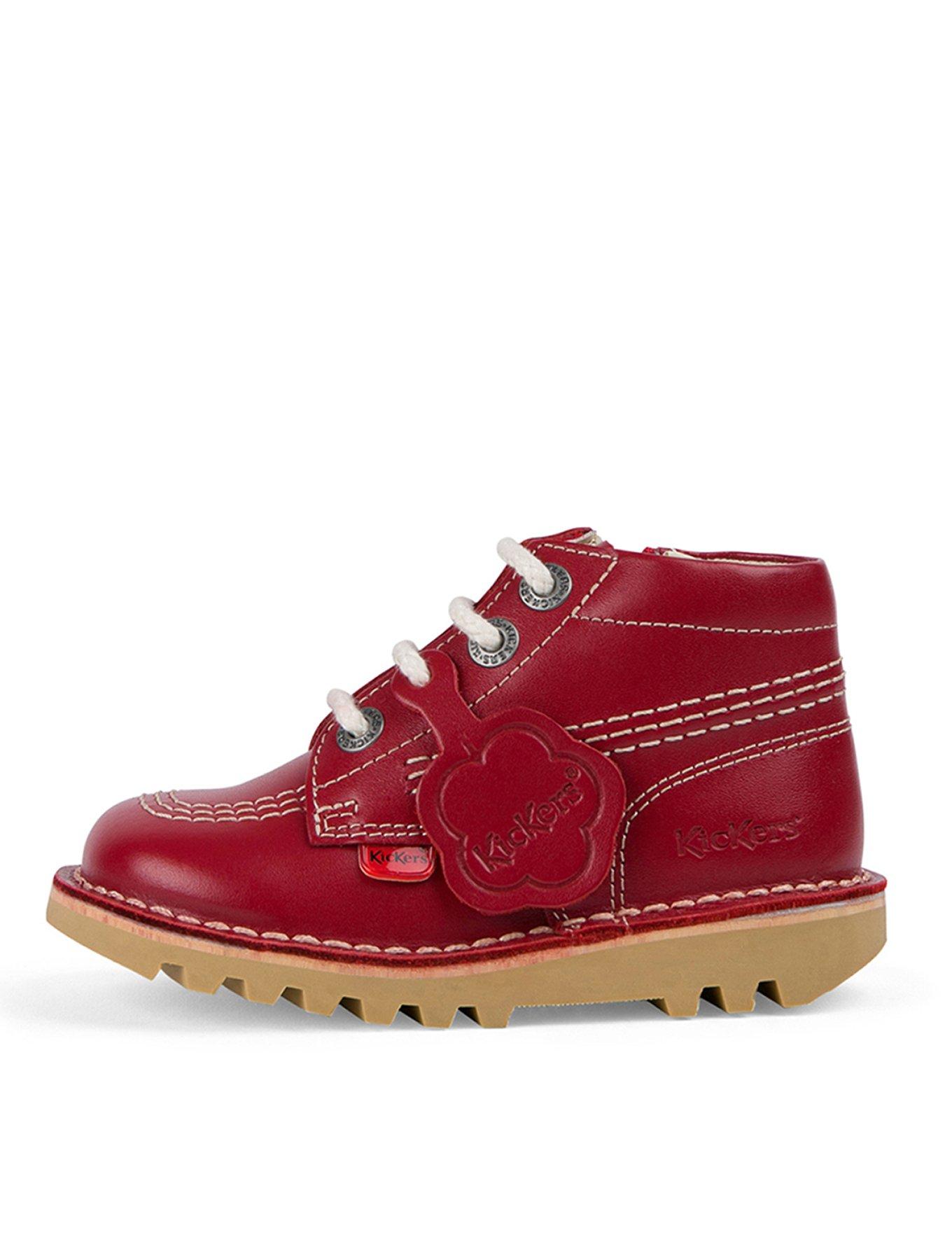 Ladies red kickers boots best sale