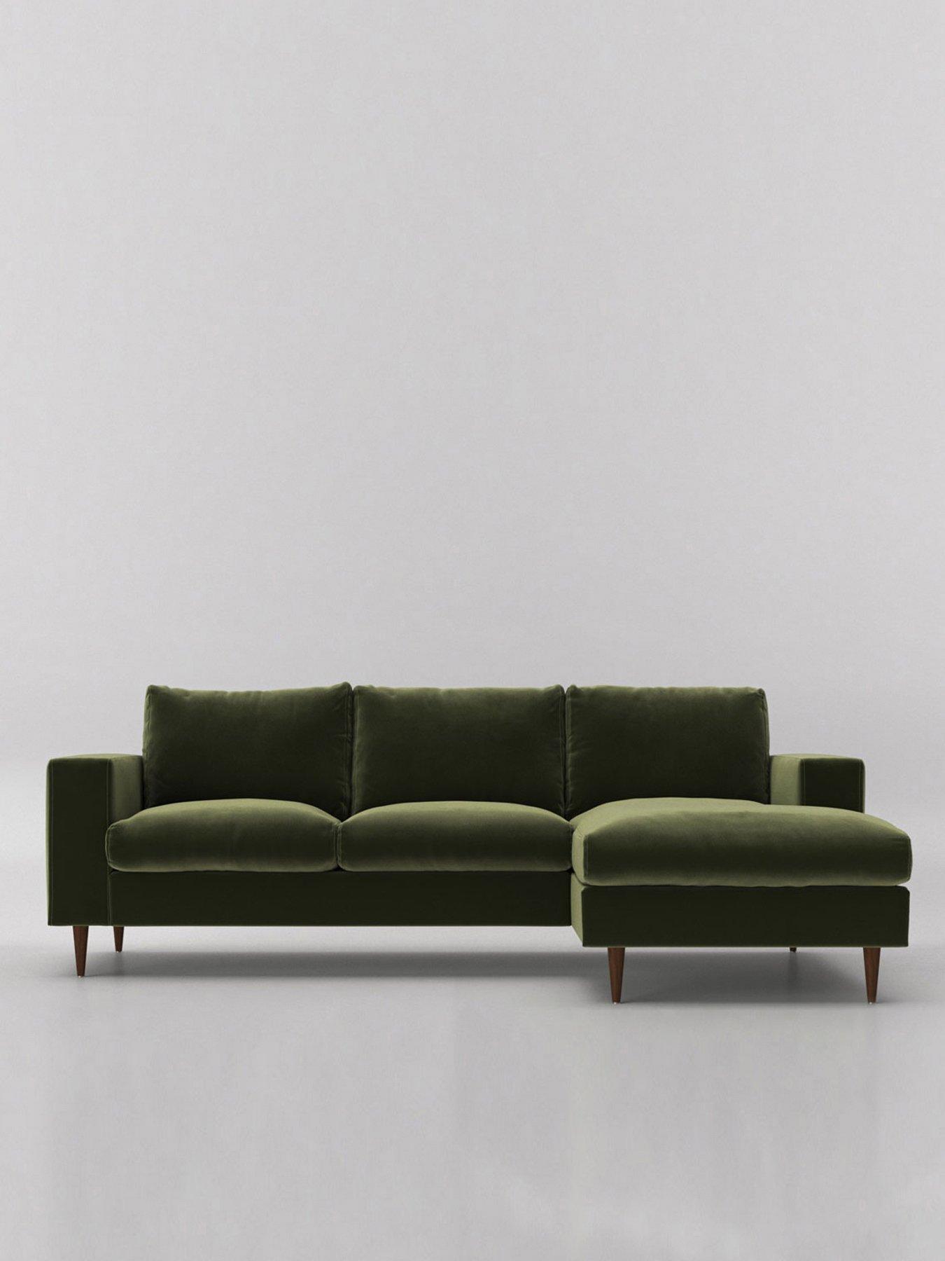 Product photograph of Swoon Evesham Fabric Right Hand Corner Sofa from very.co.uk