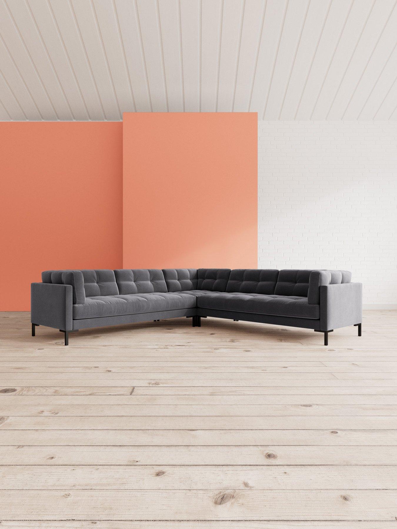 Product photograph of Swoon Landau Fabric 5 Seater Corner Sofa from very.co.uk