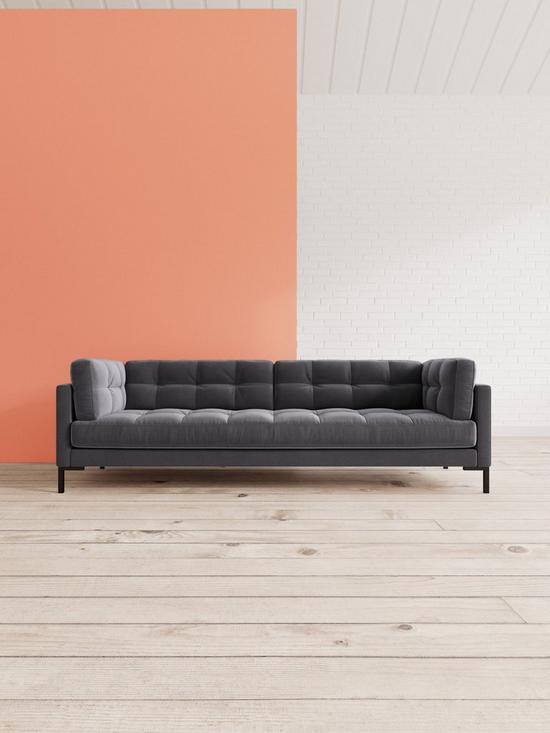 front image of swoon-landau-fabric-3-seater-sofa