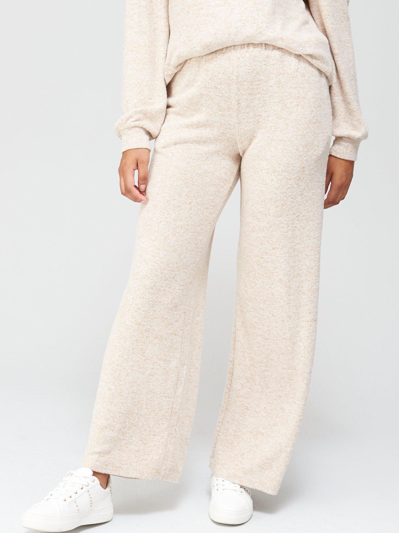 stone coloured cropped trousers