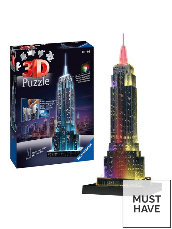 front image of ravensburger-empire-state-building-night-edition-3d-puzzle