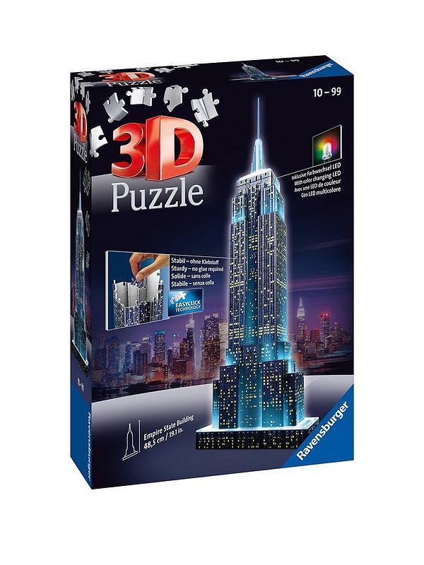 Image 2 of 2 of Ravensburger Empire State Building Night Edition 3D Puzzle
