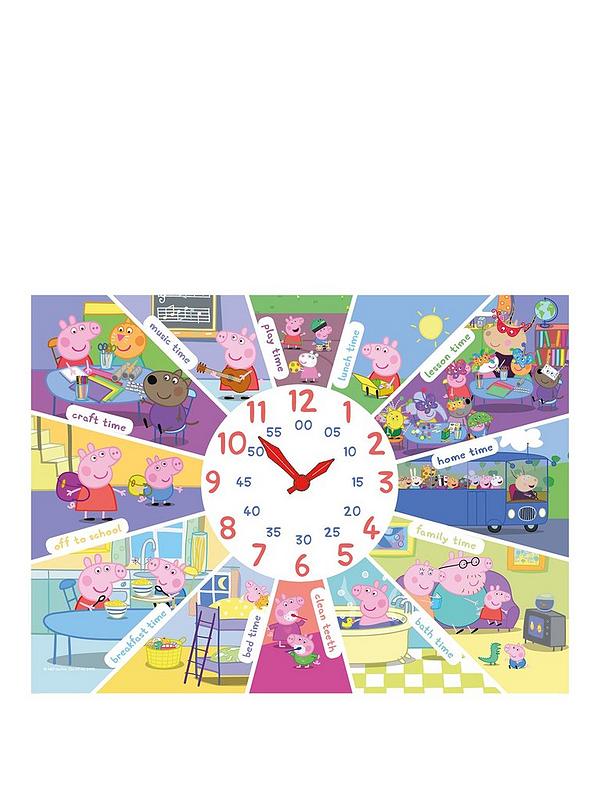 Image 3 of 7 of Ravensburger Peppa Pig Jigsaw&nbsp;Twin Pack -&nbsp;4 in a Box &amp; Clock Puzzle