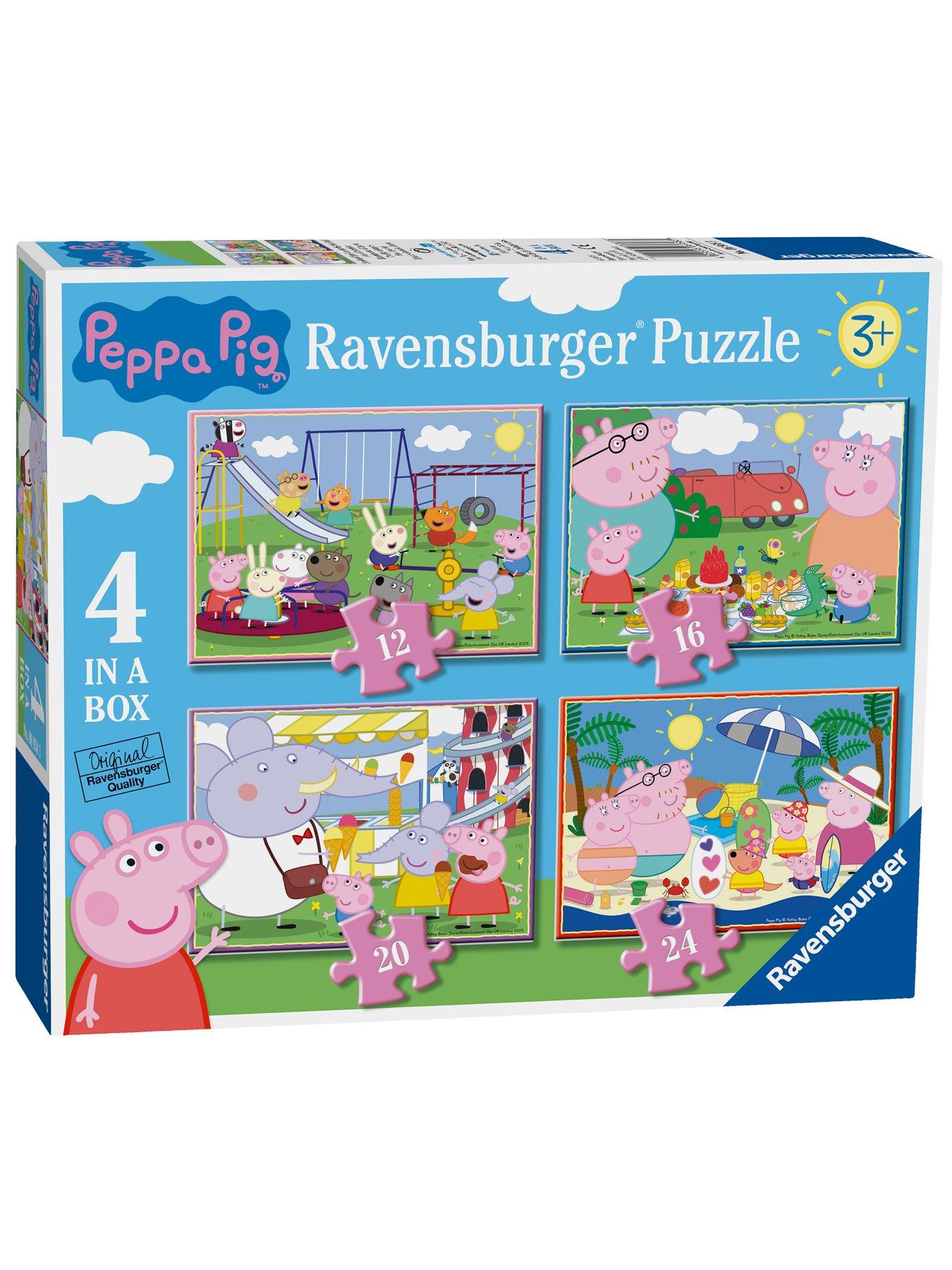 Image 4 of 7 of Ravensburger Peppa Pig Jigsaw&nbsp;Twin Pack -&nbsp;4 in a Box &amp; Clock Puzzle