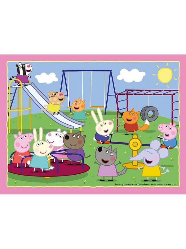 Image 5 of 7 of Ravensburger Peppa Pig Jigsaw&nbsp;Twin Pack -&nbsp;4 in a Box &amp; Clock Puzzle