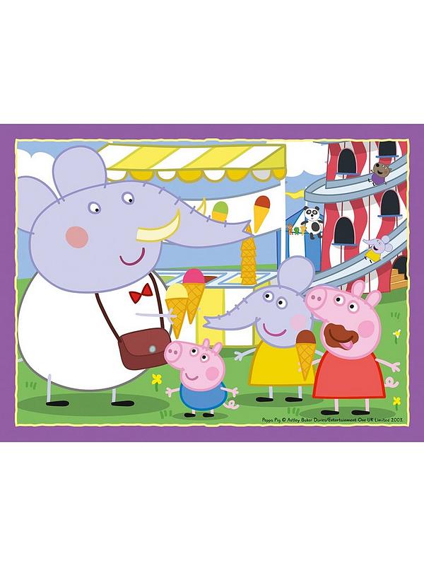 Image 7 of 7 of Ravensburger Peppa Pig Jigsaw&nbsp;Twin Pack -&nbsp;4 in a Box &amp; Clock Puzzle