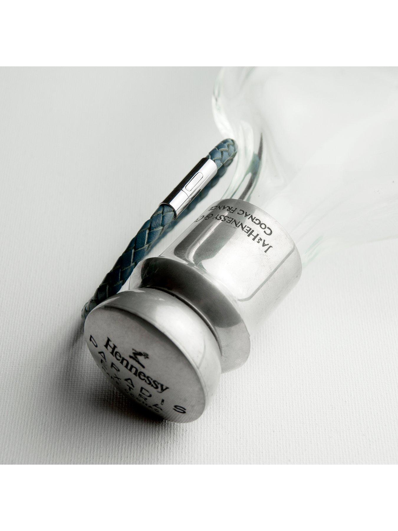 Image 4 of 5 of Treat Republic Personalised Men's Capsule Tube Woven Bracelet In Aegean Blue