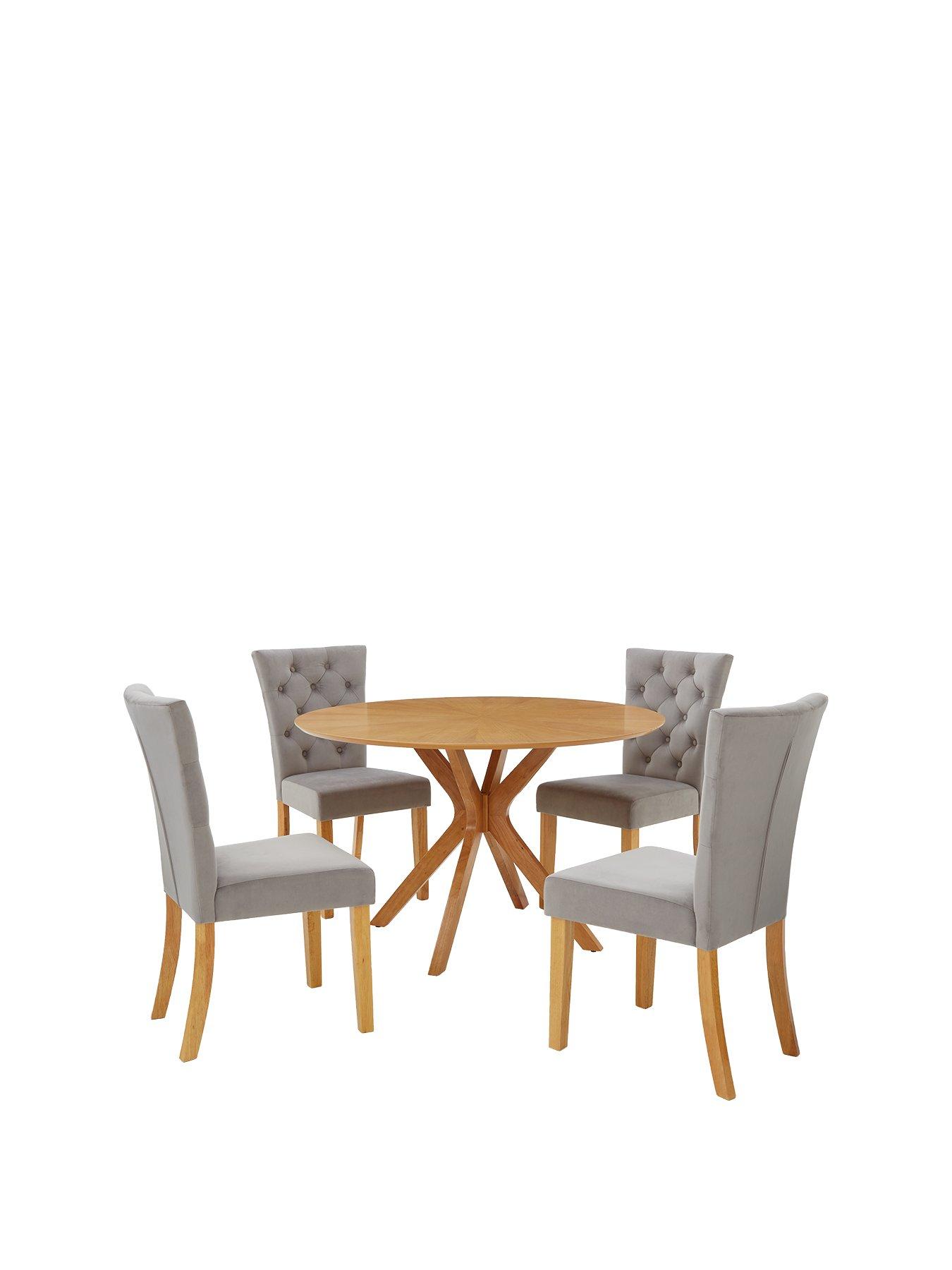 starburst dining set with 4 chairs