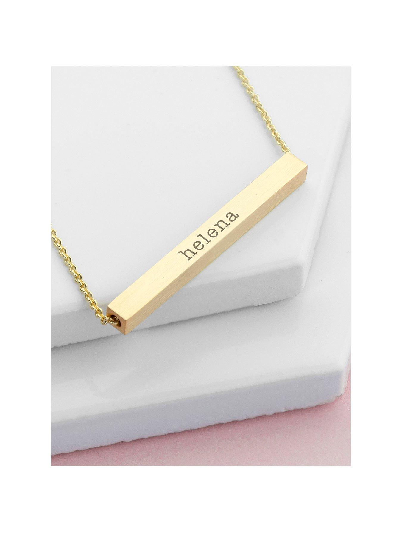Treat Republic Personalised Horizontal Bar Necklace