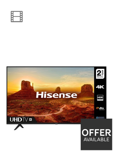 hisense-h43a7100ftuk-43-inch-4k-ultra-hd-hdr-freeview-play-smart-tv-black