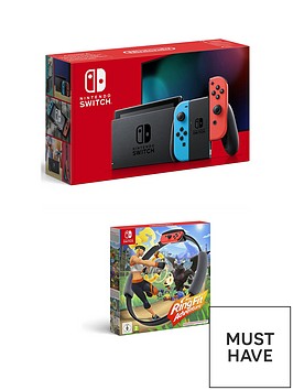nintendo-switch-neon-console-with-ringfit-adventure