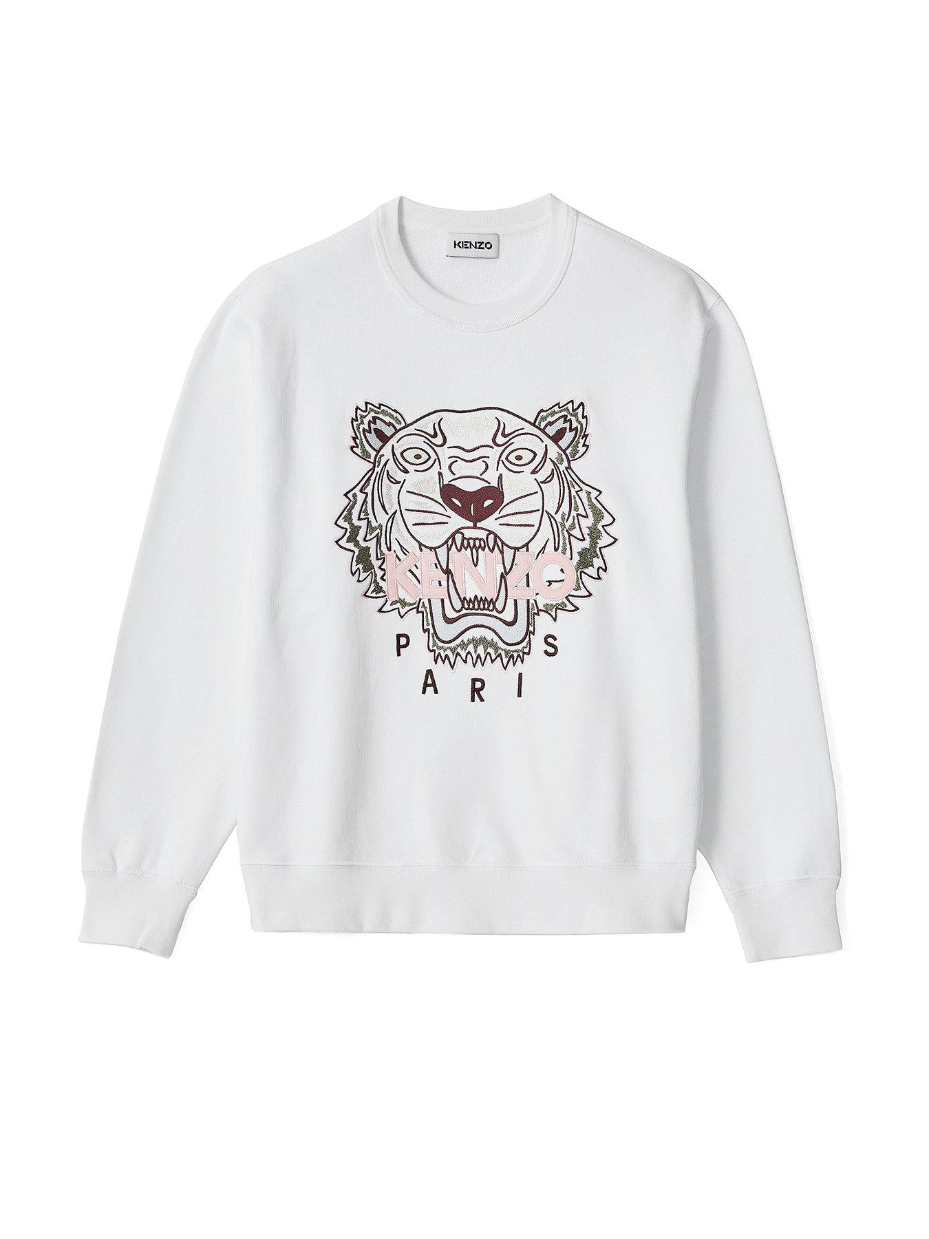 white and silver kenzo jumper