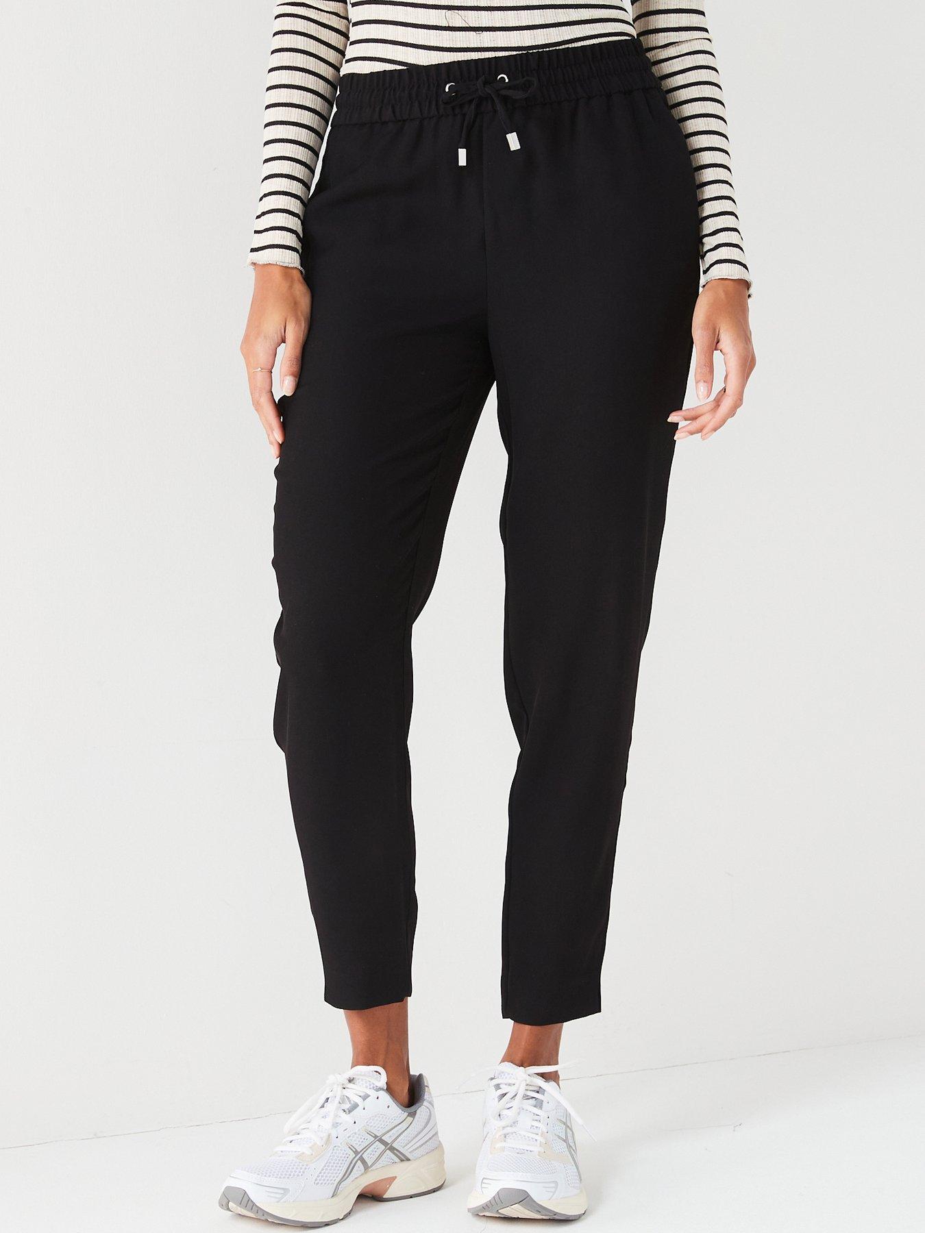 Black fitted sale joggers womens