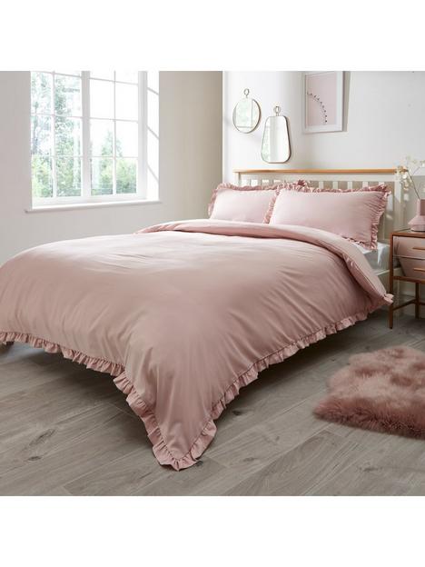 everyday-collection-ruffle-edge-duvet-cover-set--nbsp-pink