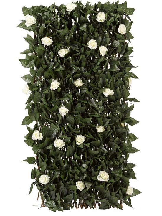 stillFront image of smart-garden-white-bloom-leaf-180-x-90cm-trellis