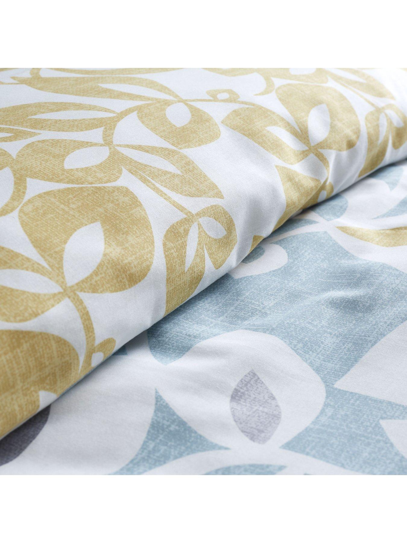 Image 4 of 6 of Catherine Lansfield Inga Leaf Duvet Cover Set - Teal