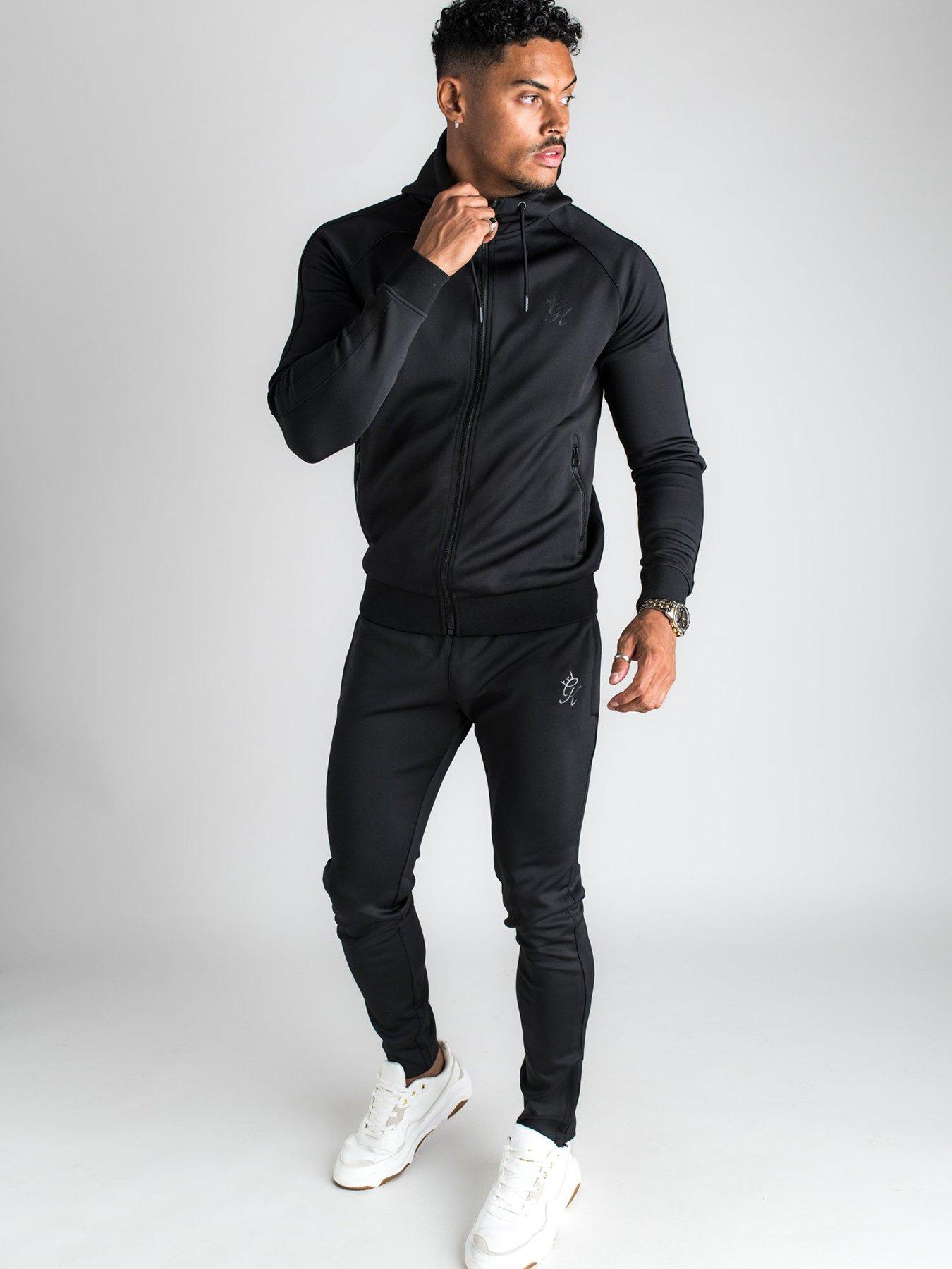 mens black gym king joggers