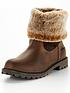  image of barbour-hareshaw-leather-faux-fur-trim-boot-brown