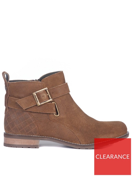 front image of barbour-jane-suede-ankle-boots-tan