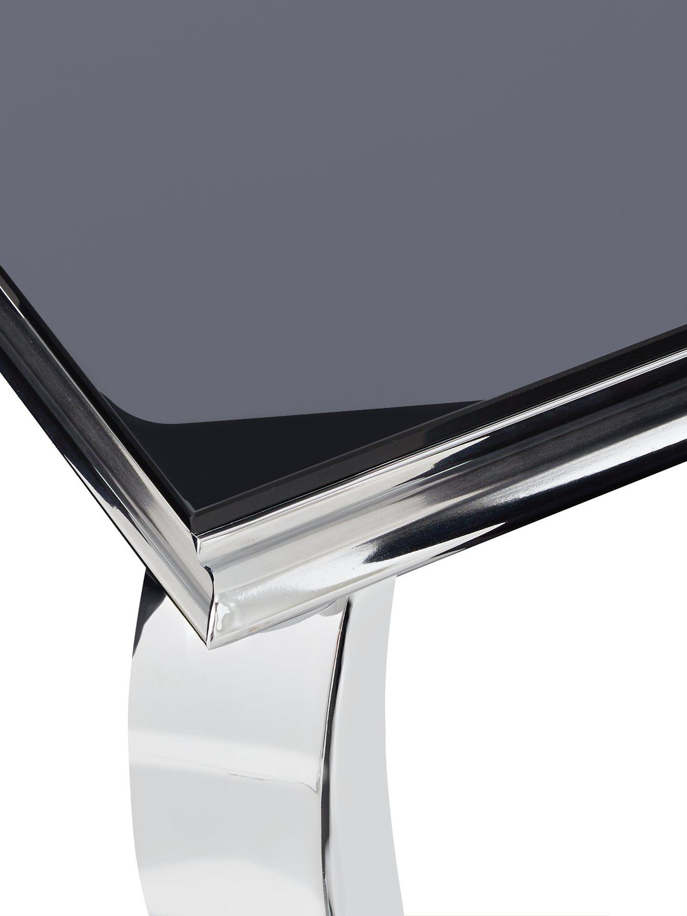 Image 5 of 5 of The Very Collection Grace 160 cm&nbsp;Rectangle Dining Table&nbsp;+&nbsp;6 Chairs - Black/Chrome