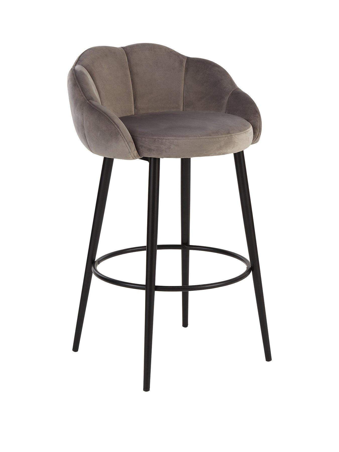 Pair of grey online bar stools