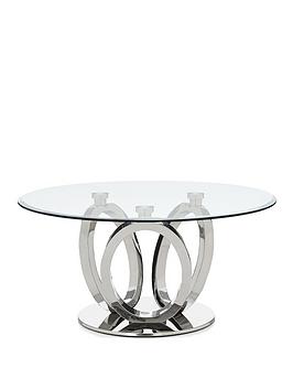 Product photograph of Very Home Lola Round Glass Top Coffee Table - Clear from very.co.uk