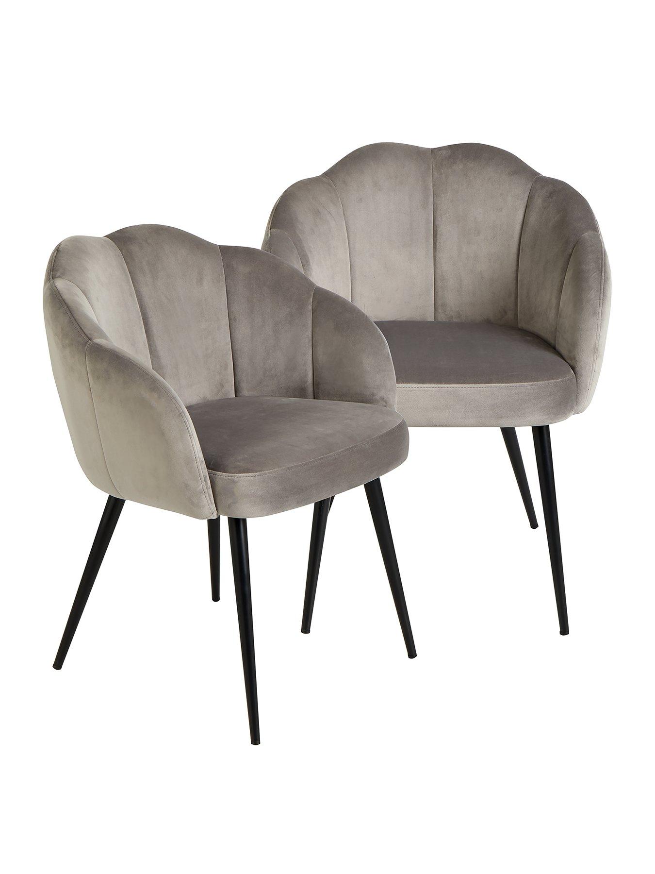 Grey shop scallop chair