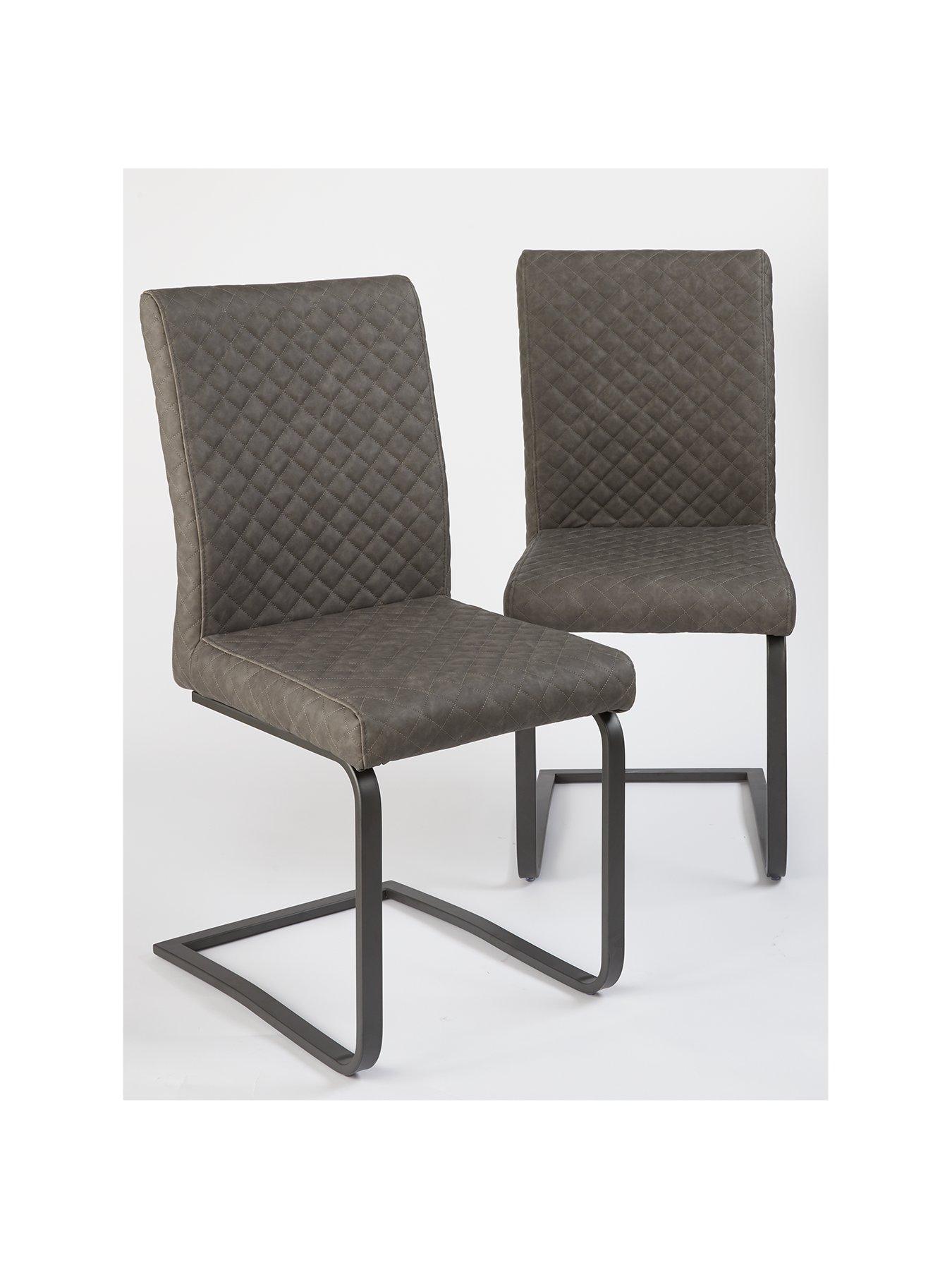 undefined Pair Of Ohio Faux Leather Dining Chairs