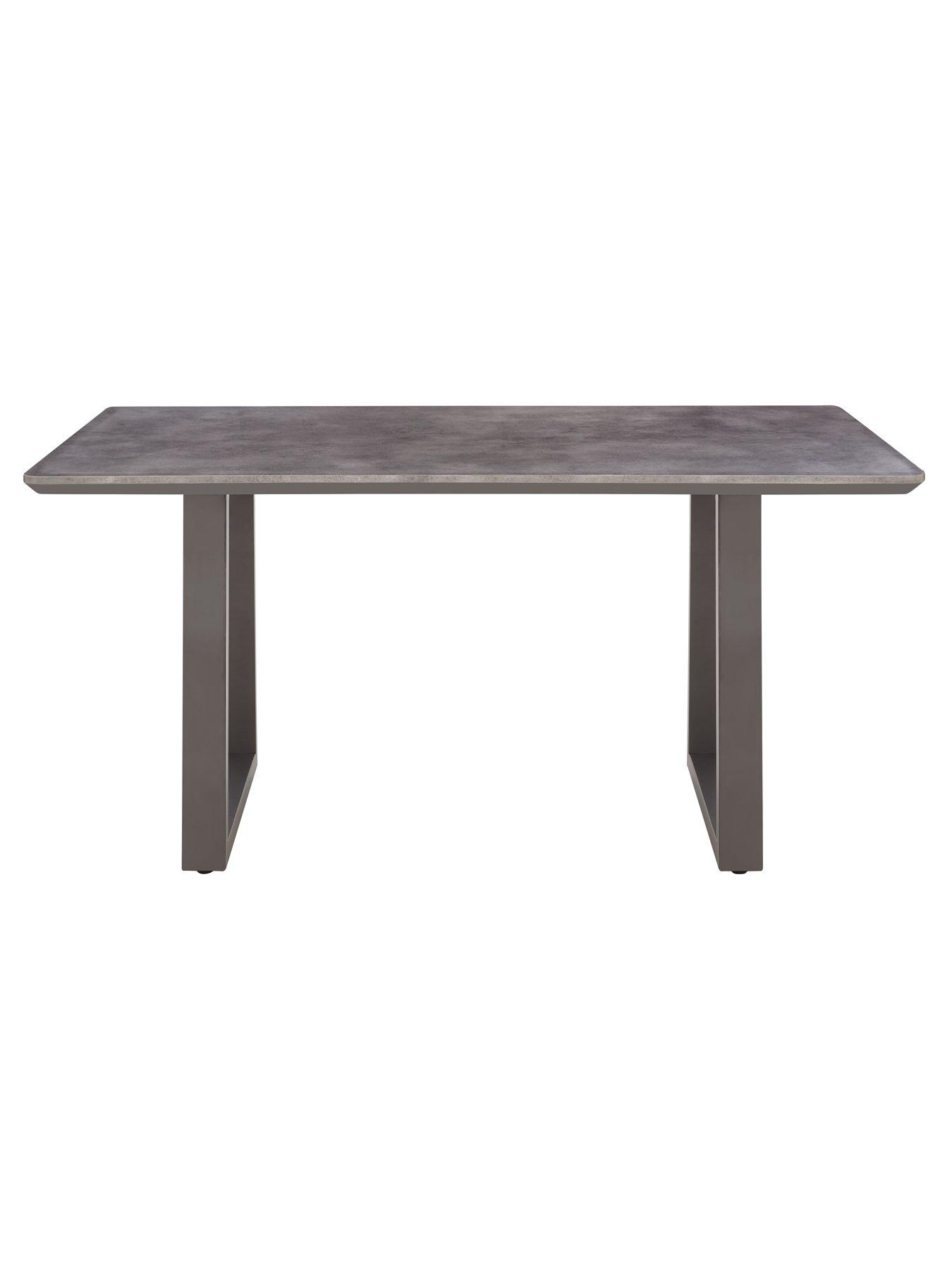 Image 3 of 5 of Very Home Bronx 160 cm Concrete Effect Dining Table With 1 Bench + 4 Chairs