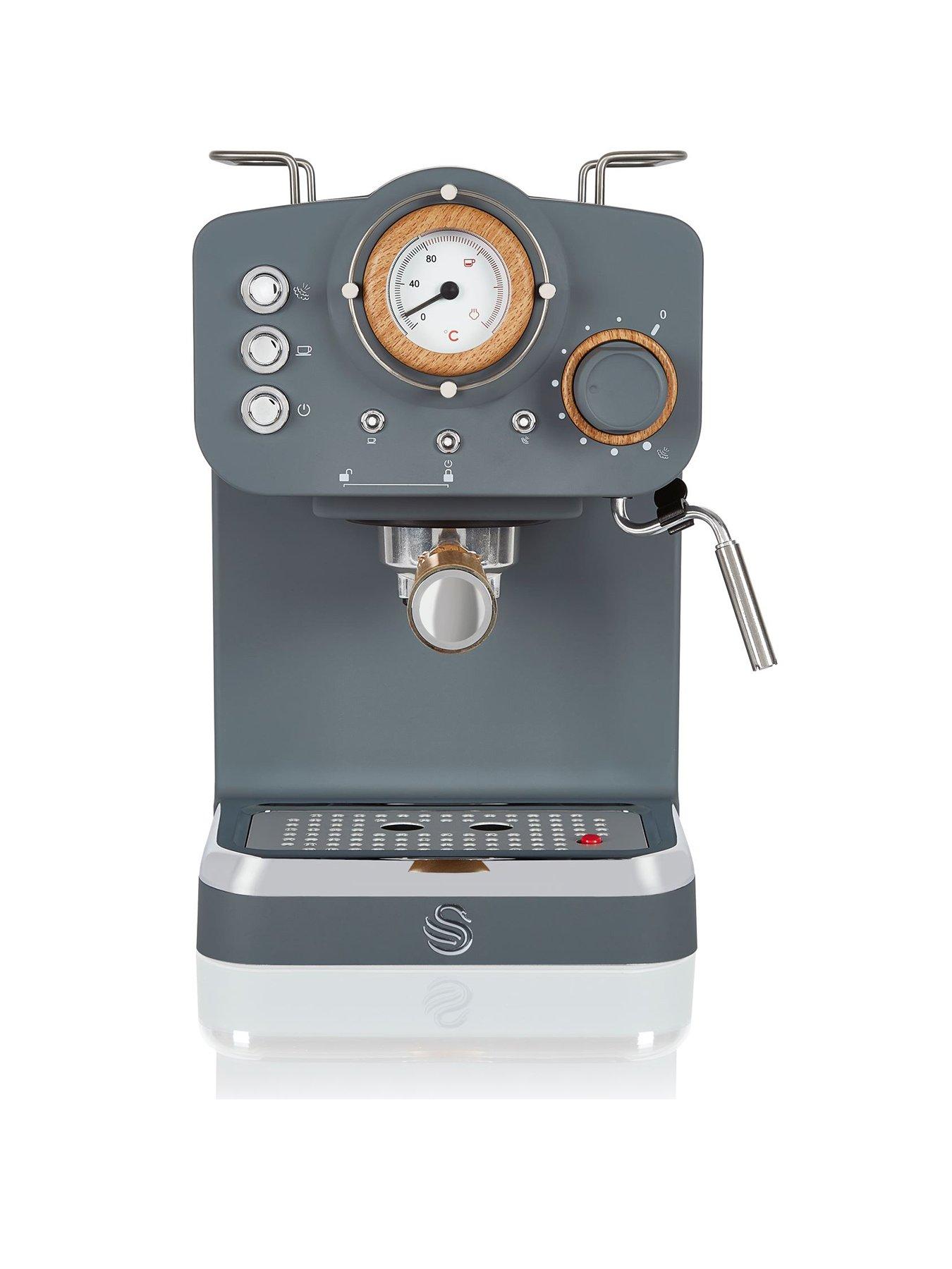 Swan Nordic Espresso Machine Grey very.co.uk
