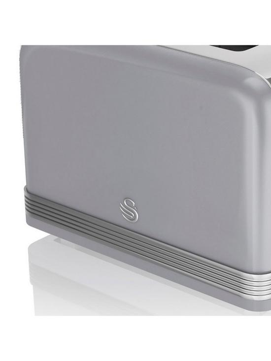 stillFront image of swan-retro-4-slice-toaster-grey