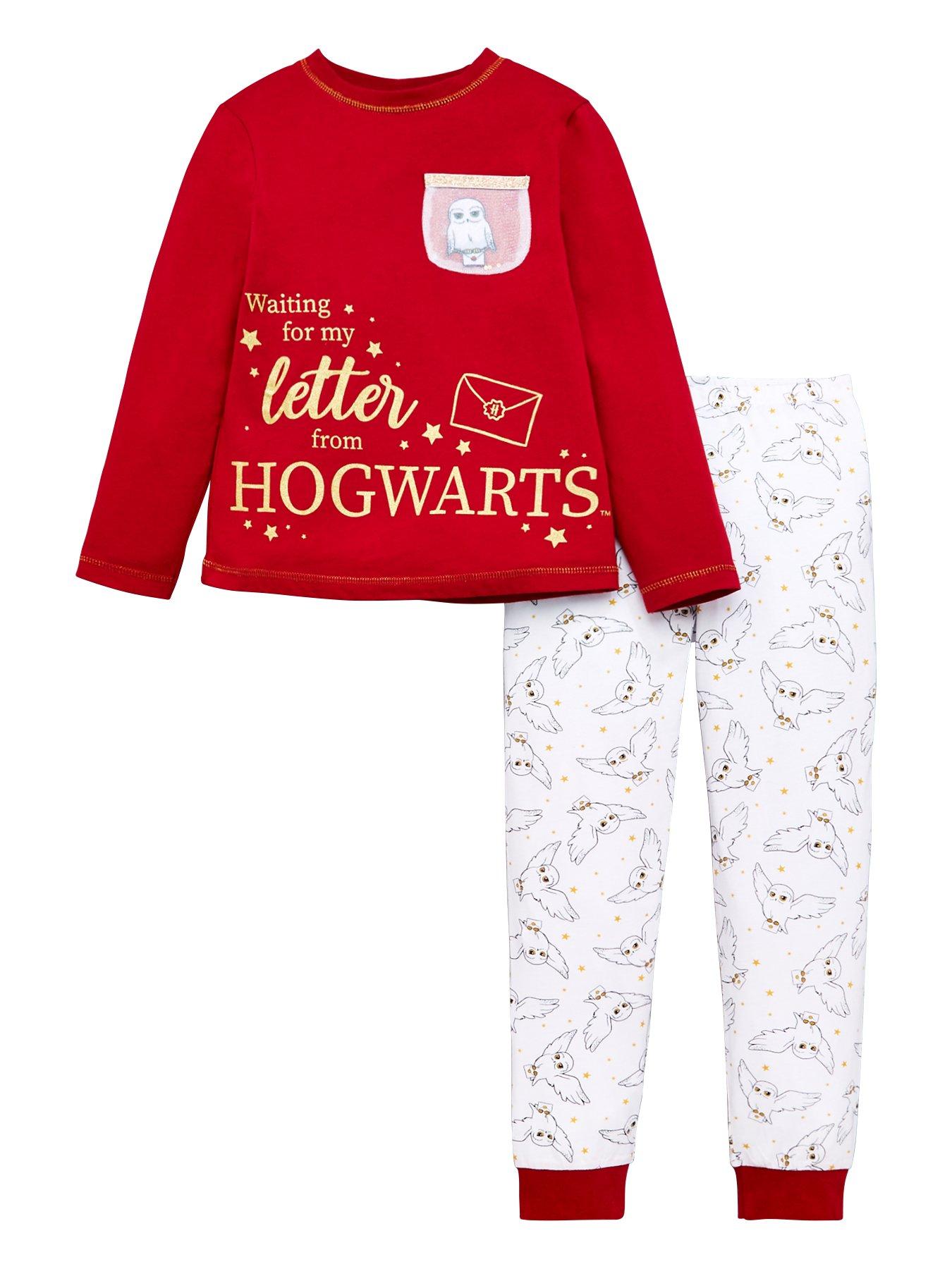 Harry Potter Girls Letter From Hogwarts PJs - Burgundy | very.co.uk