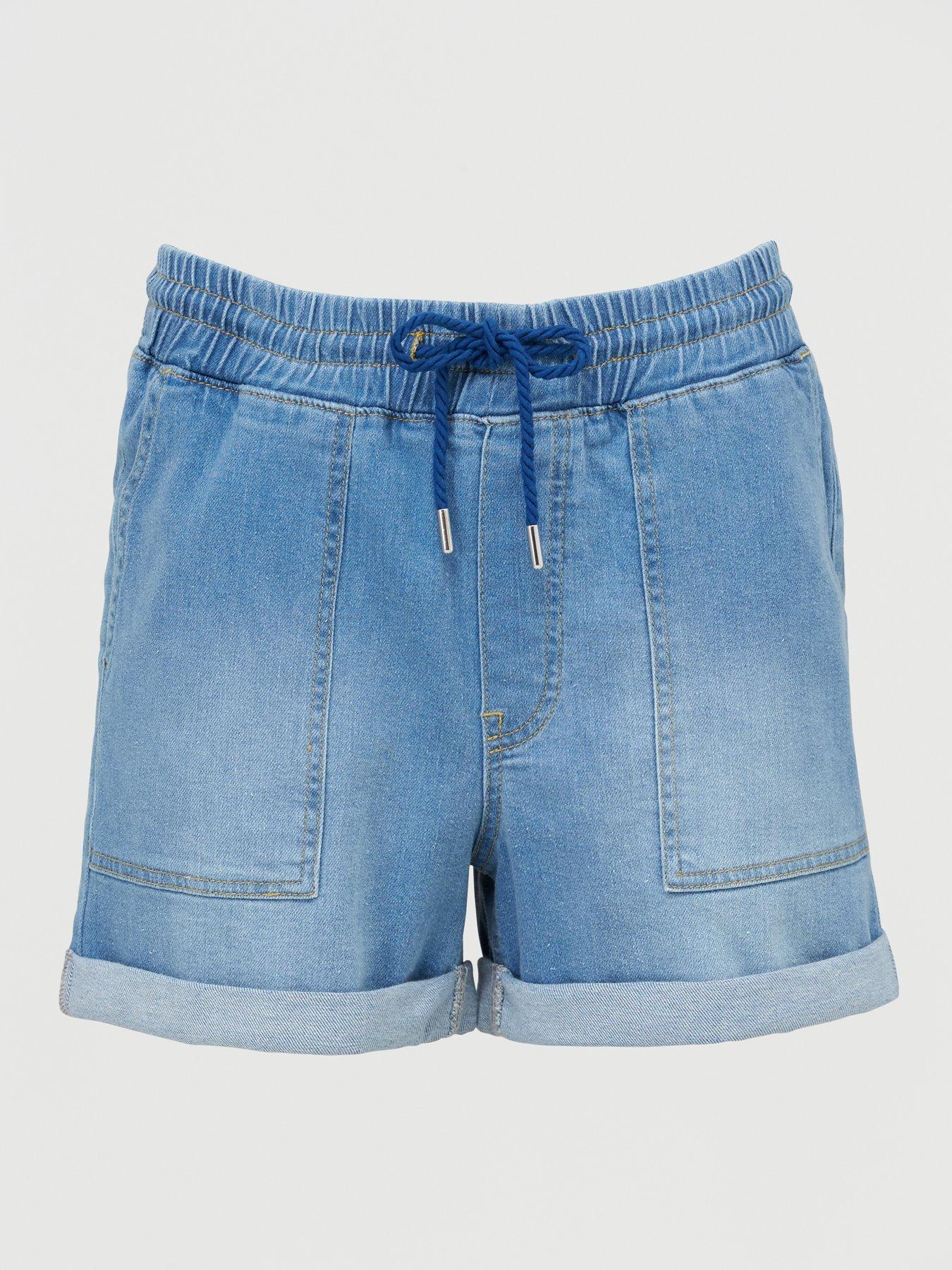 jogger denim shorts