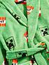  image of minecraft-boys-minecraft-all-over-print-dressing-gown-green