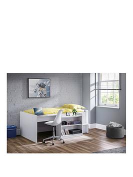 Product photograph of Julian Bowen Neptune Midsleeper Bed With Desk from very.co.uk