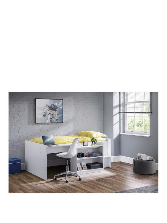 front image of julian-bowen-neptune-midsleeper-bed-with-desk